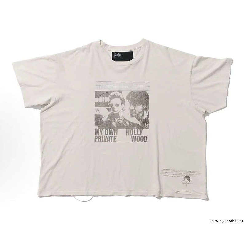 Paly Hollywood Portrait Print Vintage Off-white T-shirt