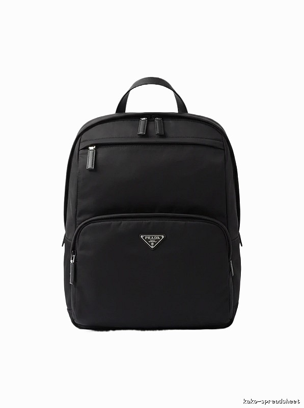 Prada classic simple style black backpack