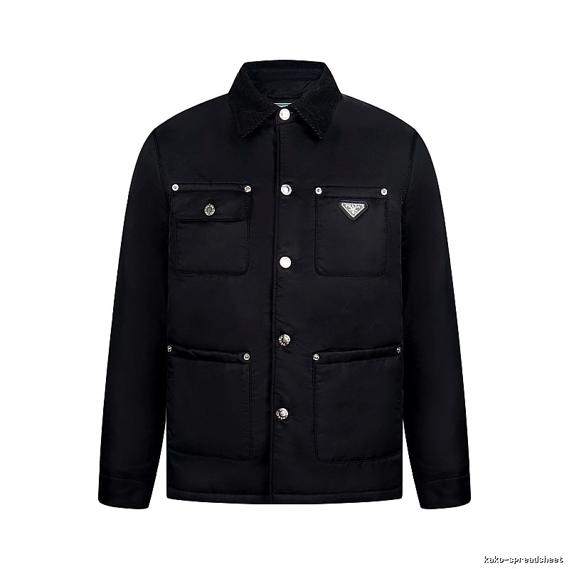 Prada Layering Utility Work Jacket with triangle logo