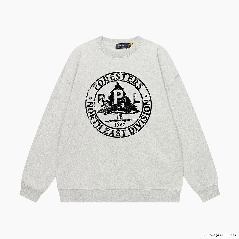 Ralph Lauren grey-toned retro-style sweatshirt