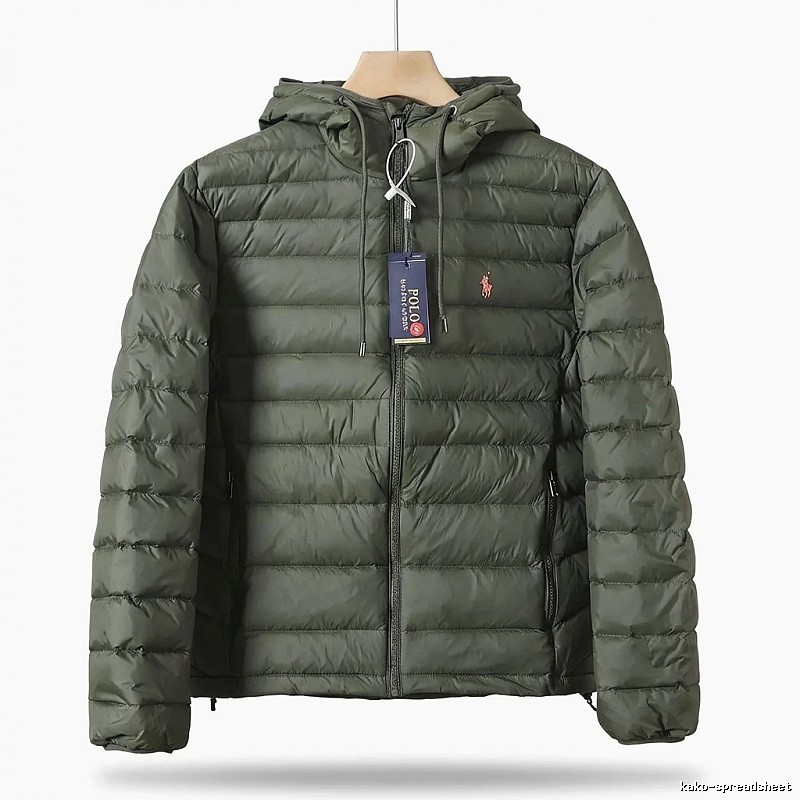 Ralph Lauren Polo casual style dark green down jacket