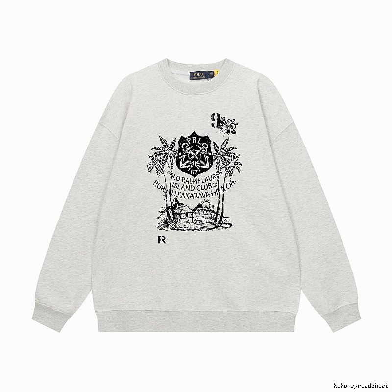 Ralph Lauren retro-style light gray sweatshirt