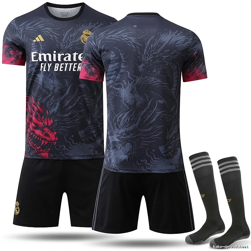 Real Madrid Dragon Pattern Trendy Jersey
