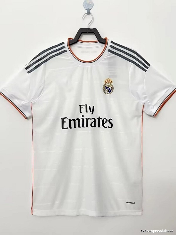 Real Madrid Summer Retro Teka soccer jersey White Retro Football with Bold Graphic