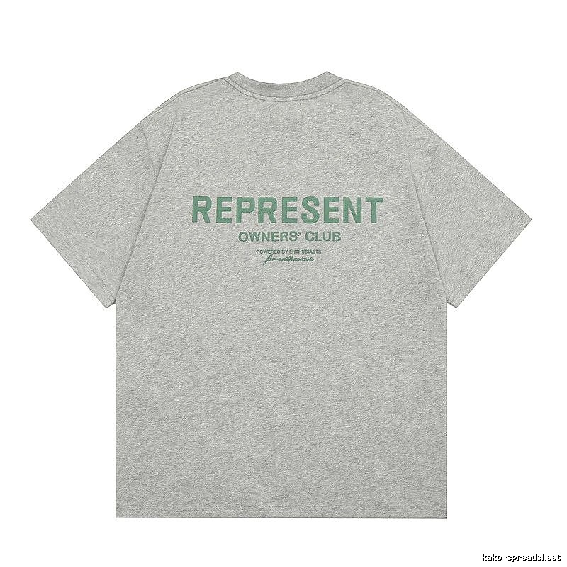 Represent Gray Style 801 Owners Club T-Shirt Casual Layering Logo