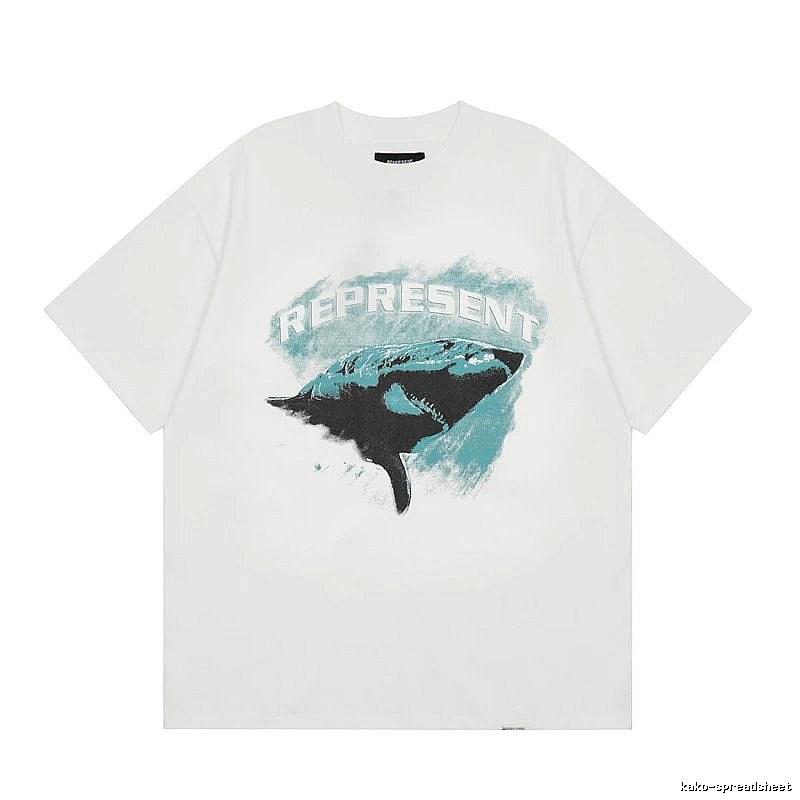 Represent Orca Print Vintage Style White T-Shirt