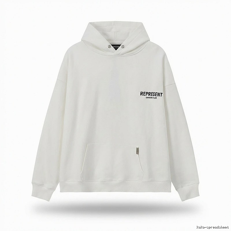 REPRESENT Simple Style White Hoodie