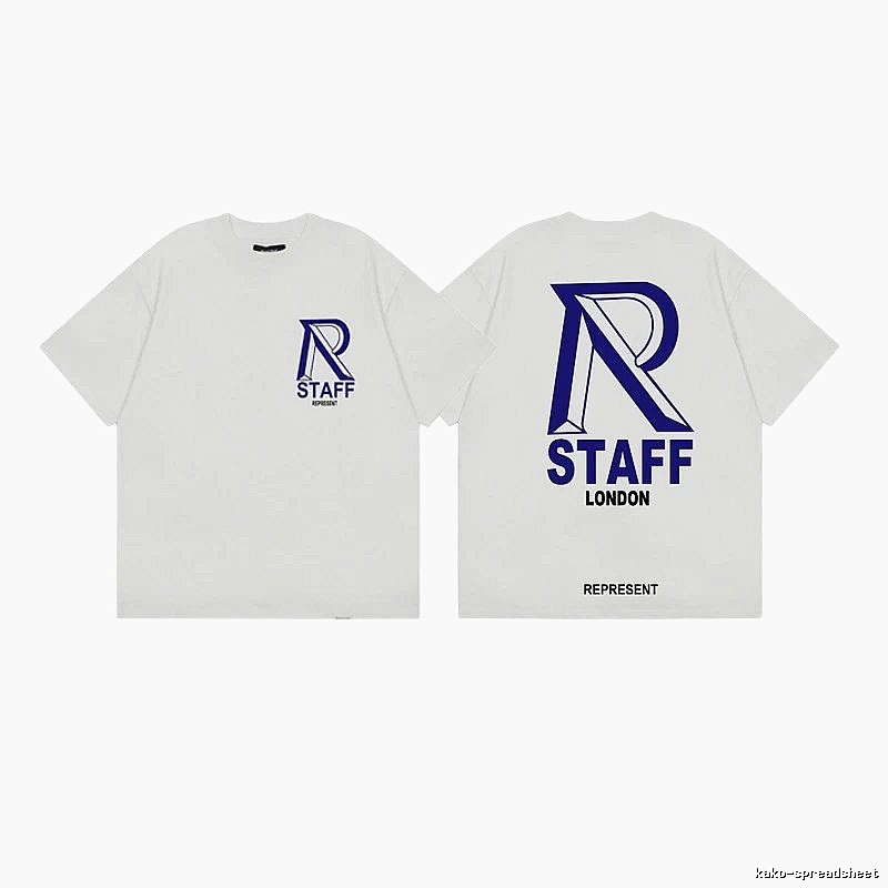 Represent STAFF Vintage High Street White Short-sleeve T-shirt