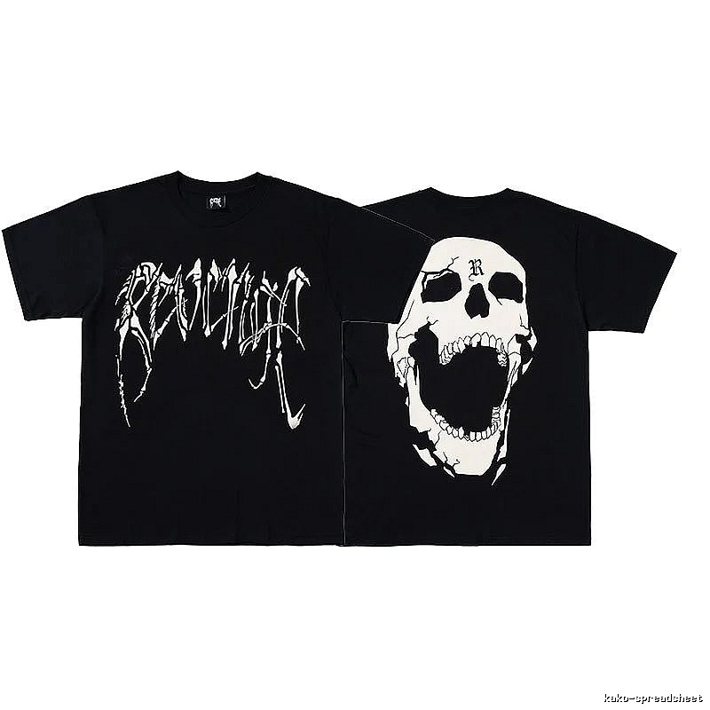 Revenge Black Skull Graphic T-Shirt Travel Styling