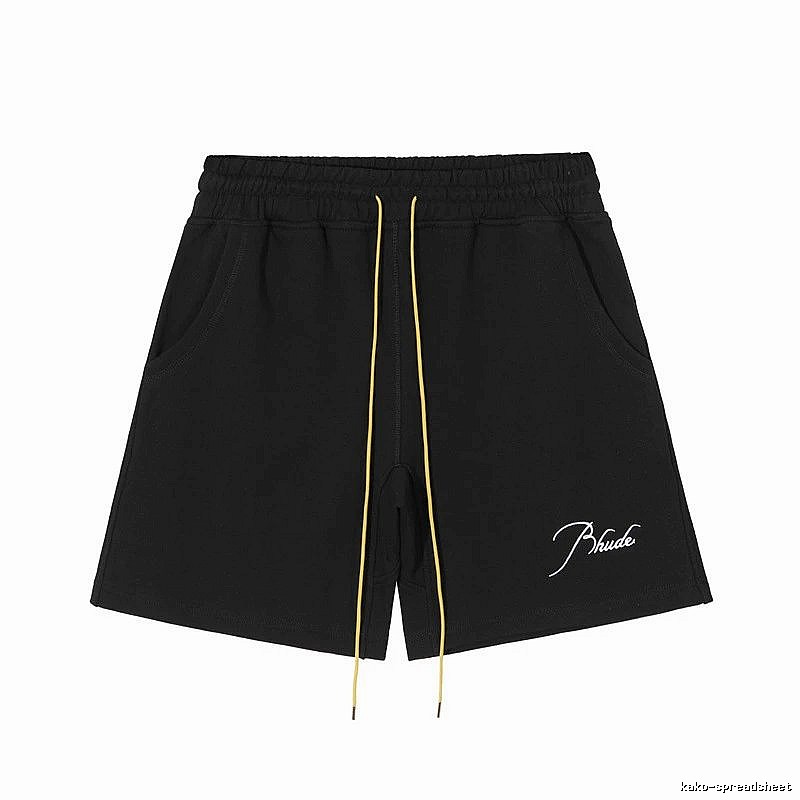 RHUDE minimalist style black shorts