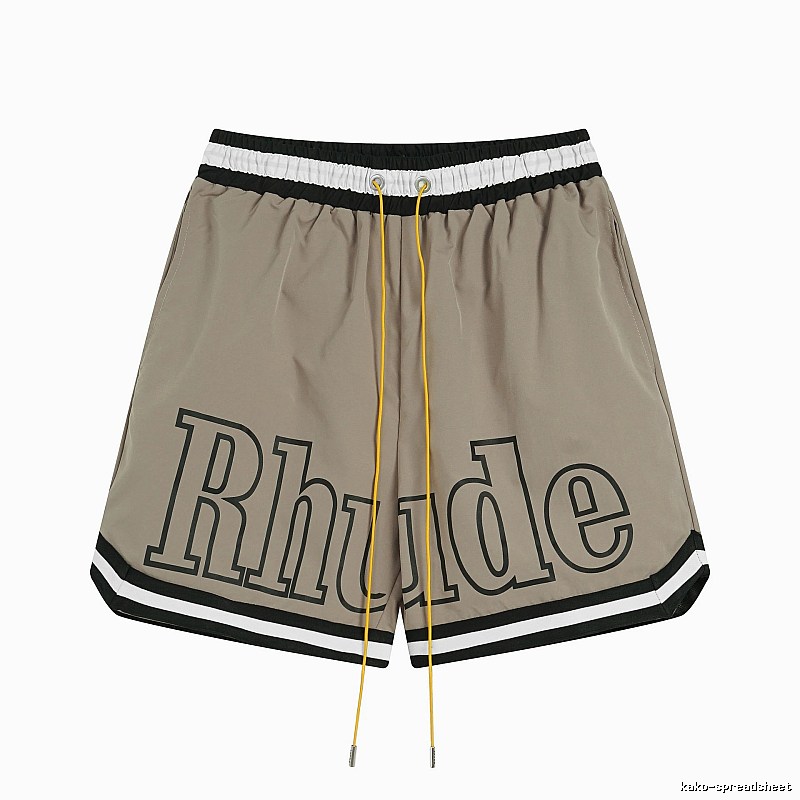 RHUDE sporty khaki shorts