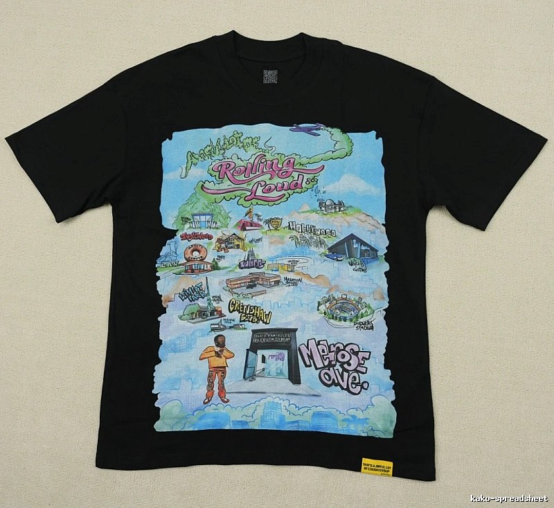 Rolling Loud Graffiti Hip-Hop Style Black T-Shirt