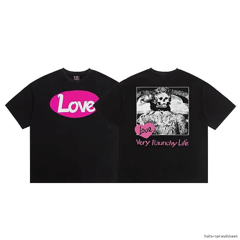 SAINT Love Skull Street Style Black T-Shirt