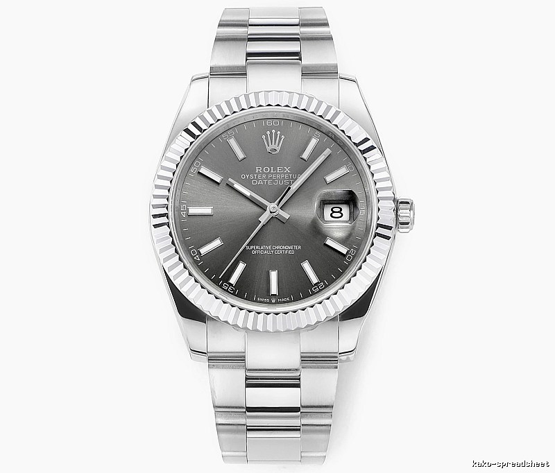 Silver And Gray Rolex Datejust Automatic Watch for occasion