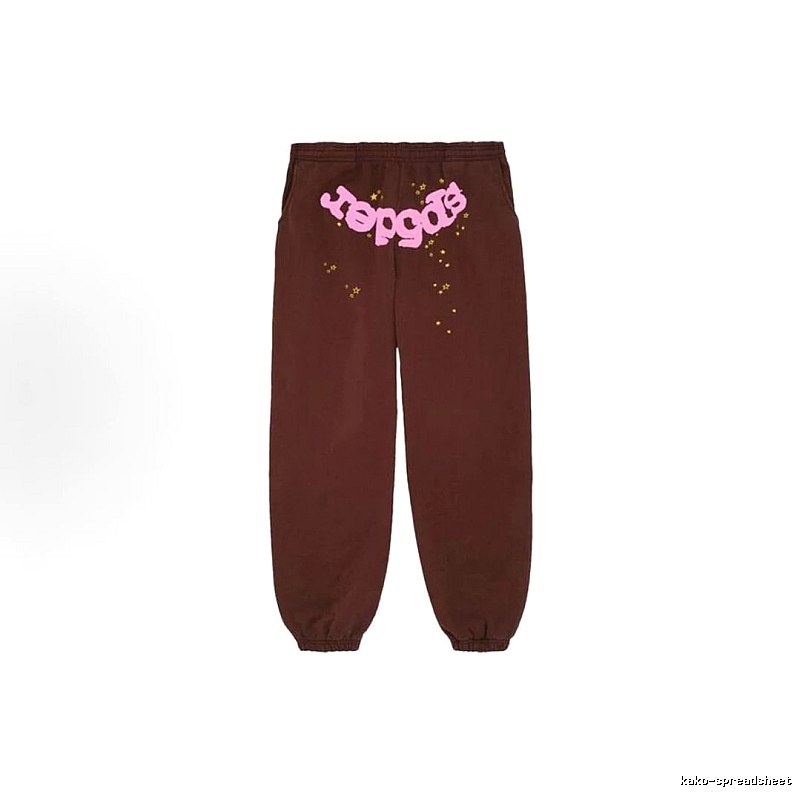 Sp5der Brown Graphic Sweatpants Lifestyle Edit