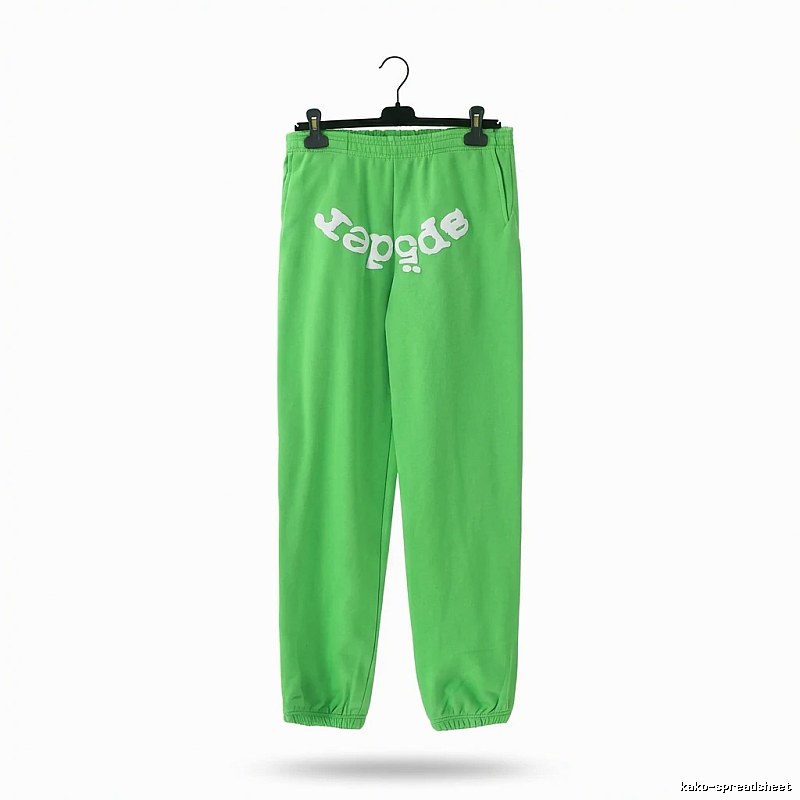 Sp5der Fluorescent Green Trendy Pants