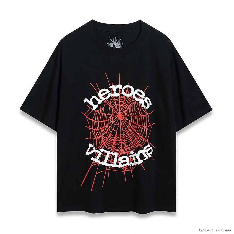 Sp5der Spider Web Style Black T-shirt