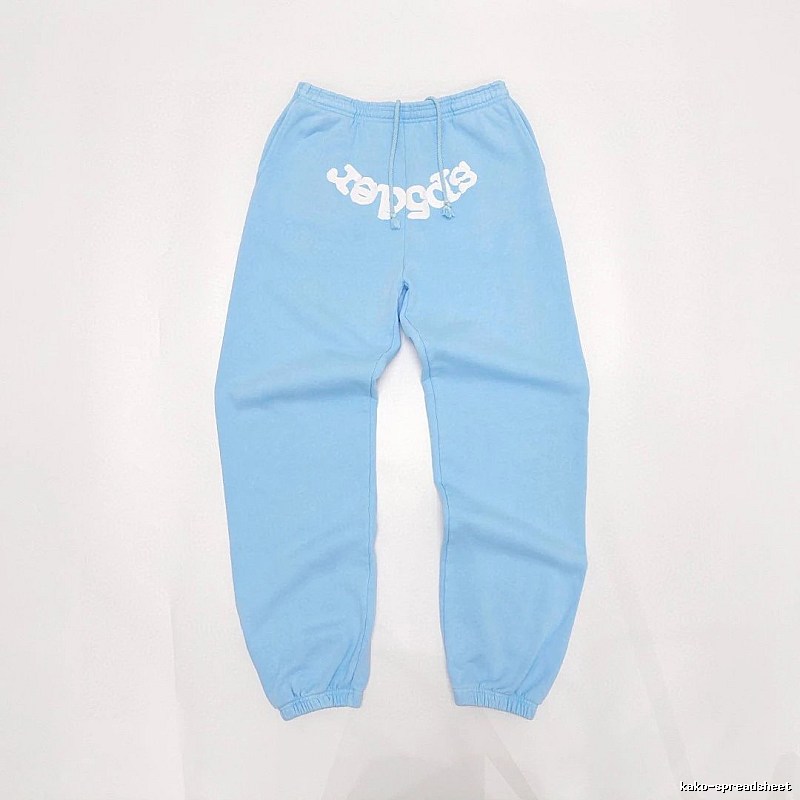 Sp5der White Wordmark And Gathered Cuffs Weekend Logo Sweatpants