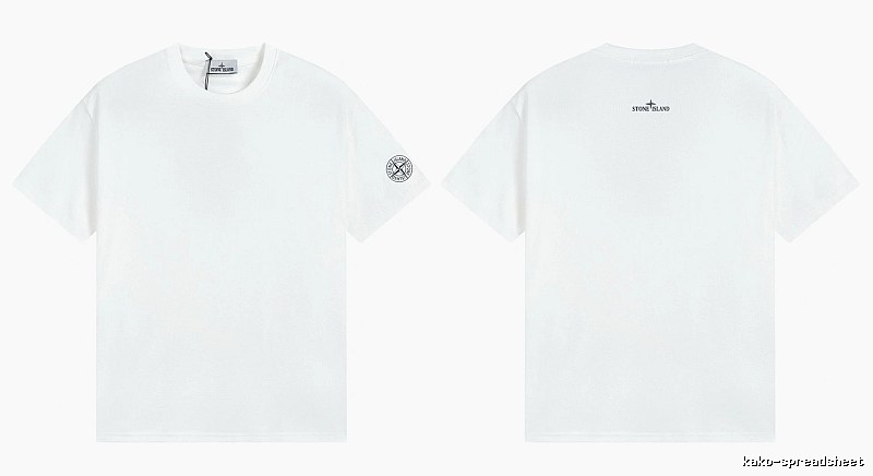 Stone Island Badge Minimalist Style White Short-sleeve T-shirt