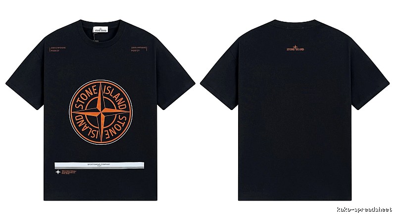 Stone Island Compass Techwear Style Black Short Sleeve T-Shirt