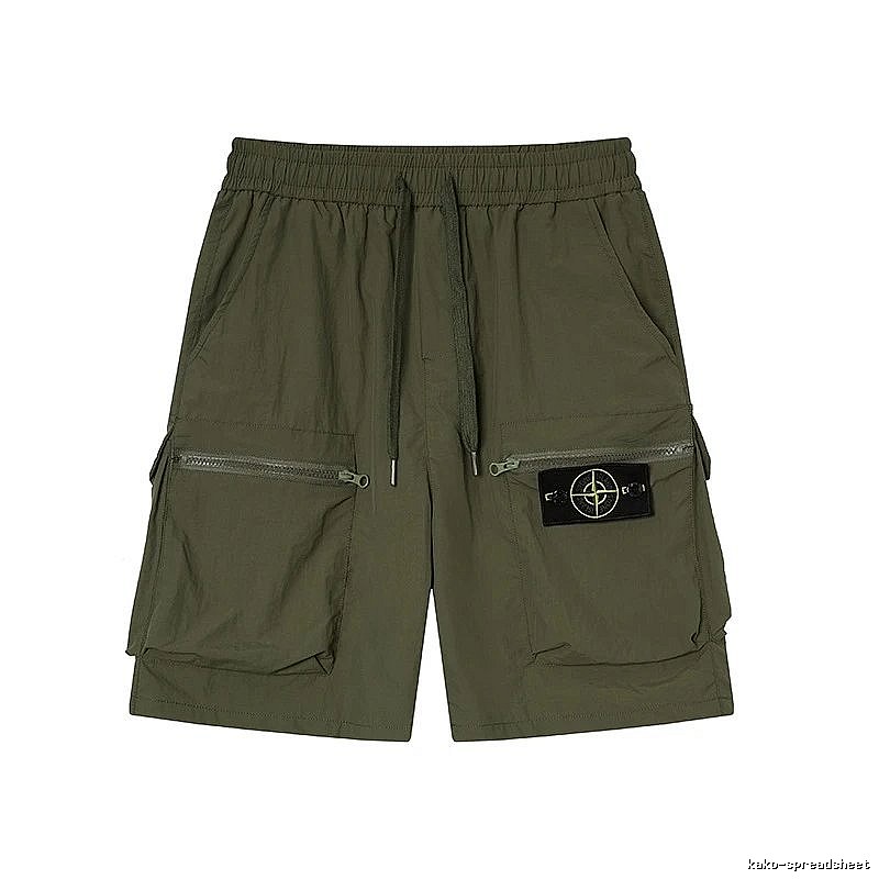 Stone Island Functional Style Army Green Cargo Shorts