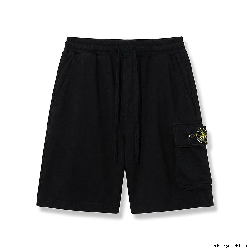 Stone Island work - style black shorts