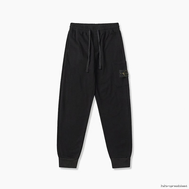 Stone Island workwear-style black sweatpants
