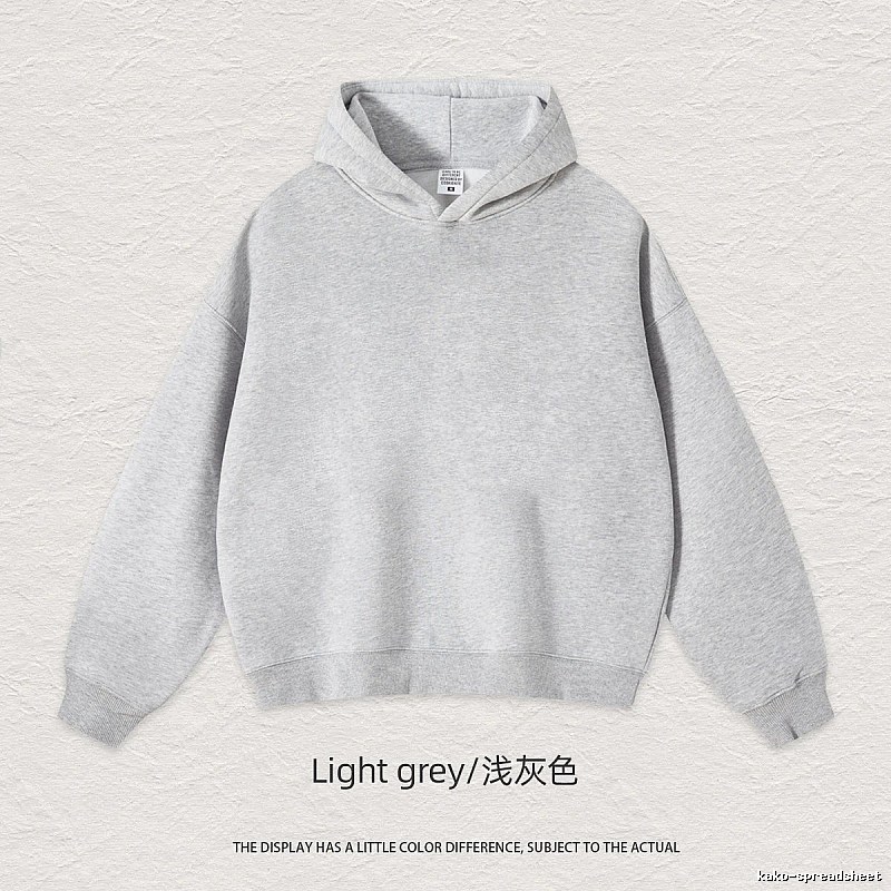 Streetwear Blank pullover hoodie Black Minimal A with Logo Accent