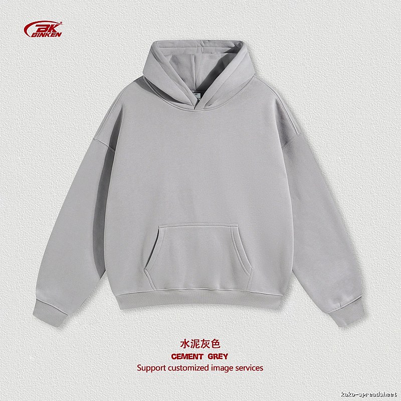 Streetwear Pullover hoodie Navy Blank Kangaroo with Practical Shape