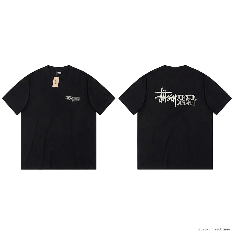 Stussy basic simple style black T-shirt