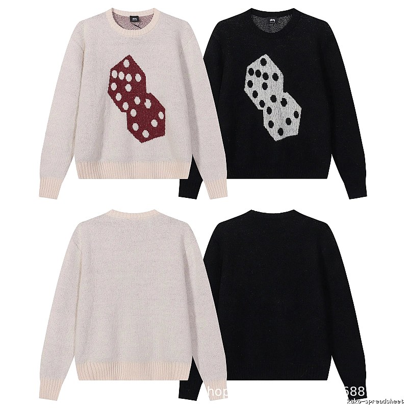 Stussy Black Swirl Graphic SweatShirt Logo Detail