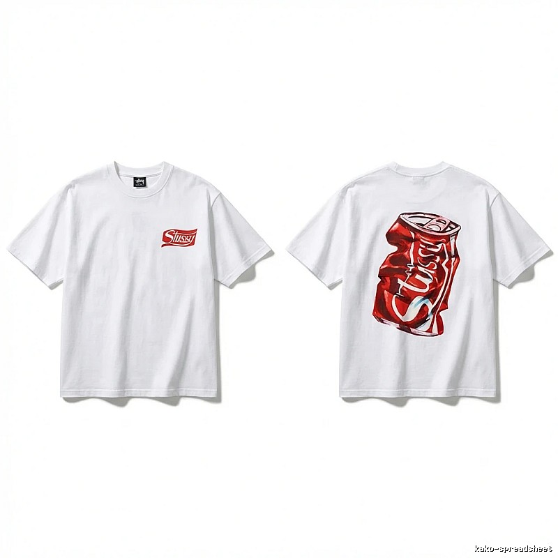 Stussy Cola Print Casual White T-shirt