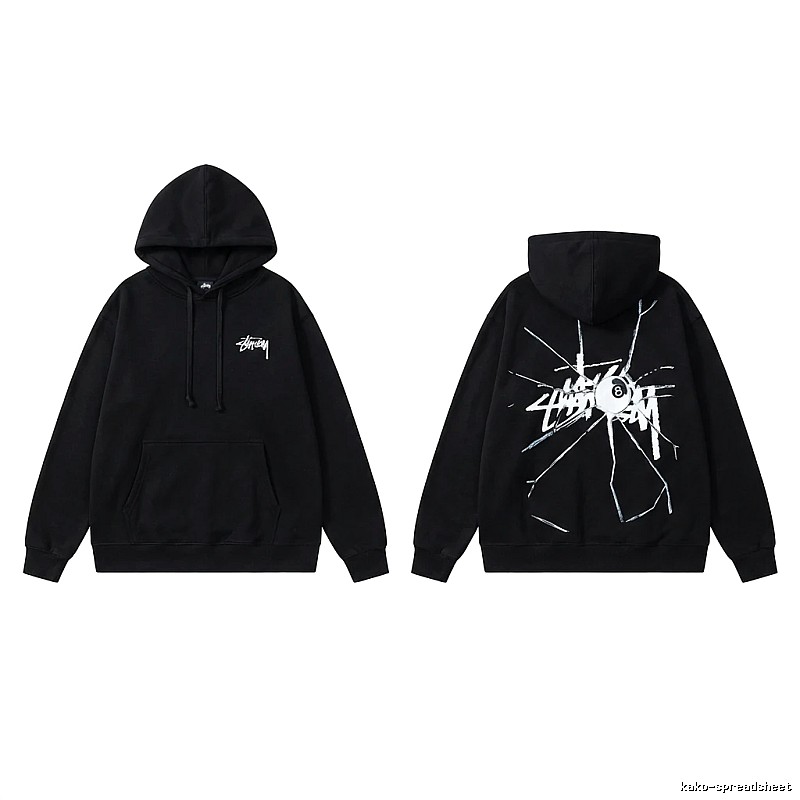 Stussy dark style black hoodie