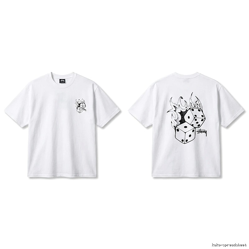 Stussy Dice Print Style White T-shirt