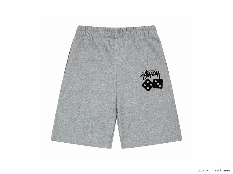 Stussy Dice Trendy Brand Grey Shorts