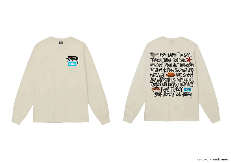 Stussy Marine Conservation Style Off-White Long-Sleeve