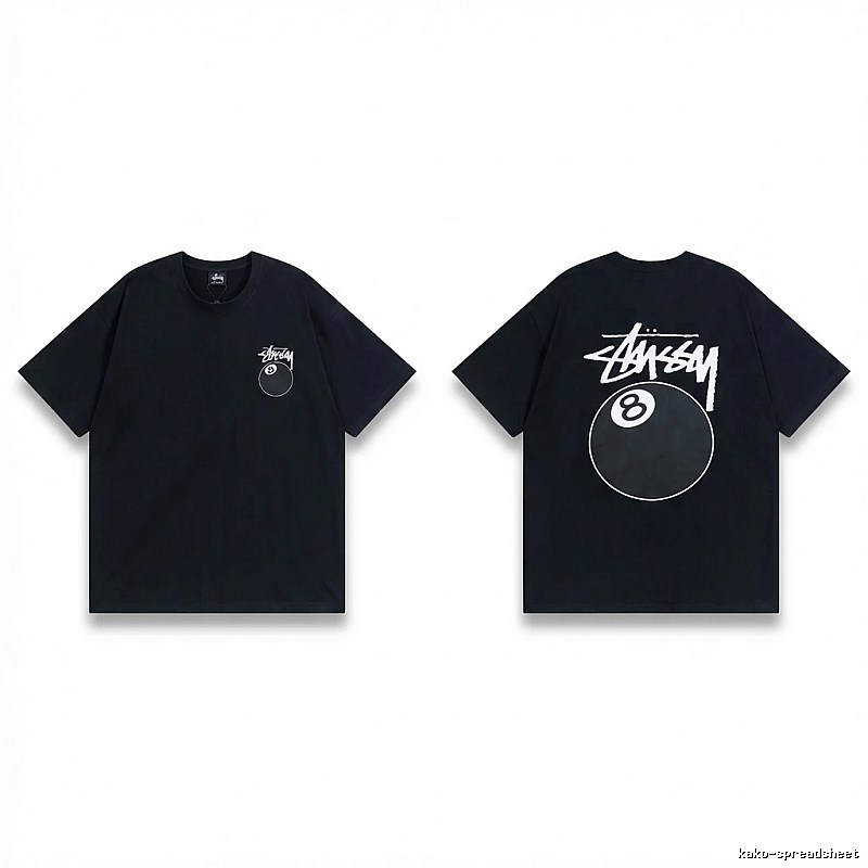 Stussy No.8 Ball Style Black T-shirt