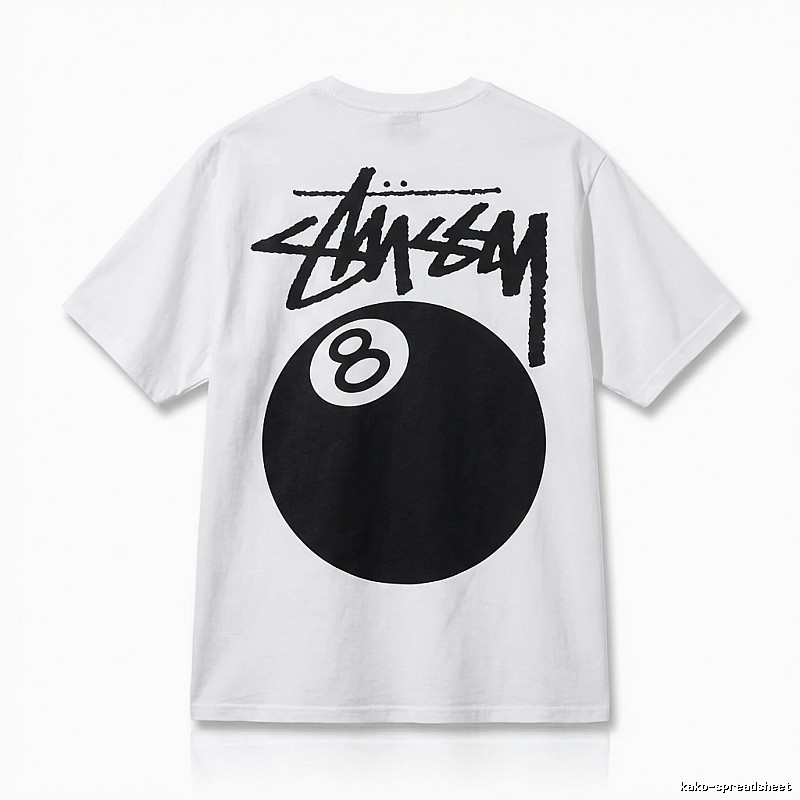 Stussy No.8 Ball White T-shirt