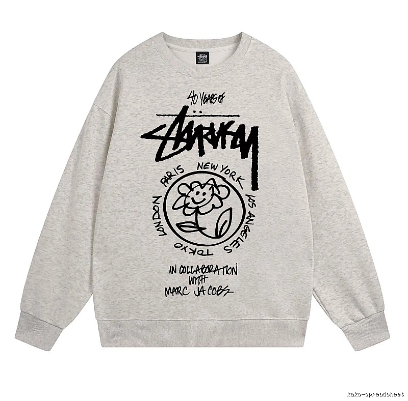 Stussy Oatmeal Style 539 Graphic SweatShirt Smart Casual