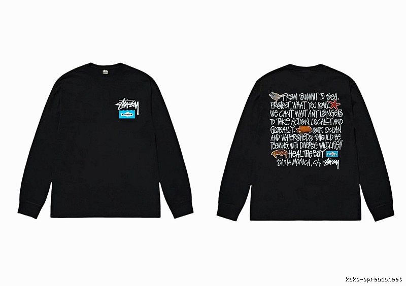 Stussy Ocean Style Black Long-sleeve