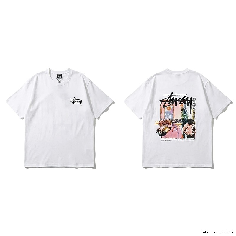 Stussy - printed casual white T - shirt