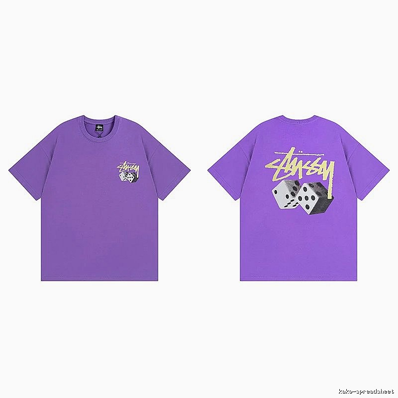 Stussy Purple Spider Graphic T-Shirt Campus Look Logo