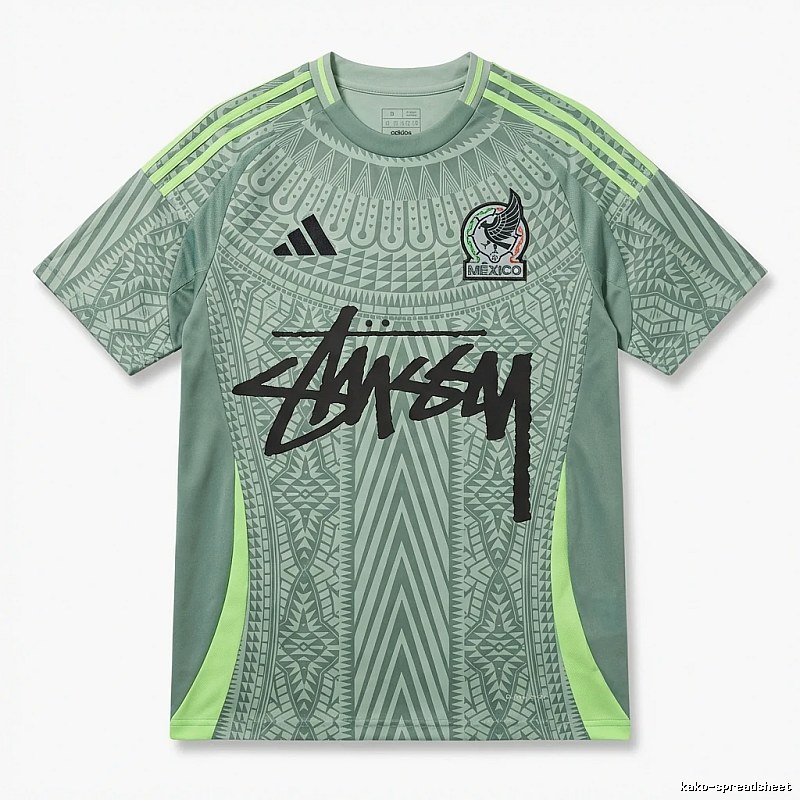 Stussy sporty gray-green short-sleeve