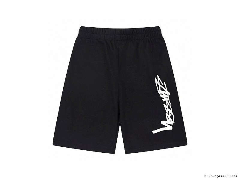 Stussy street-style black shorts