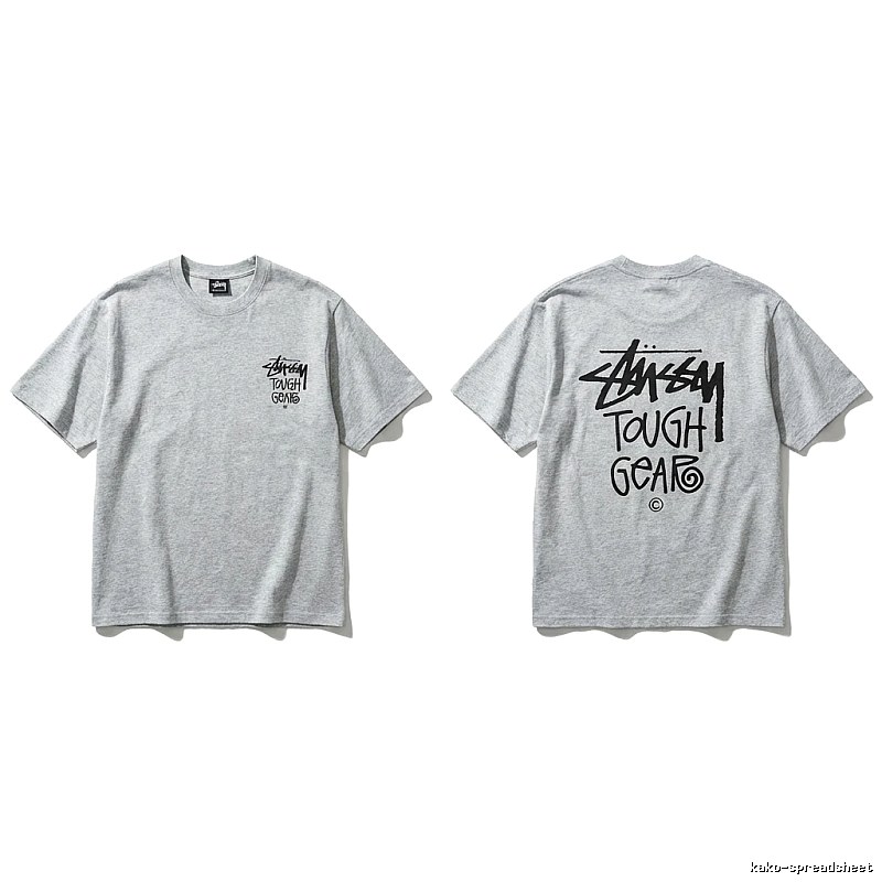 Stussy Tough Gear series grey T-shirt