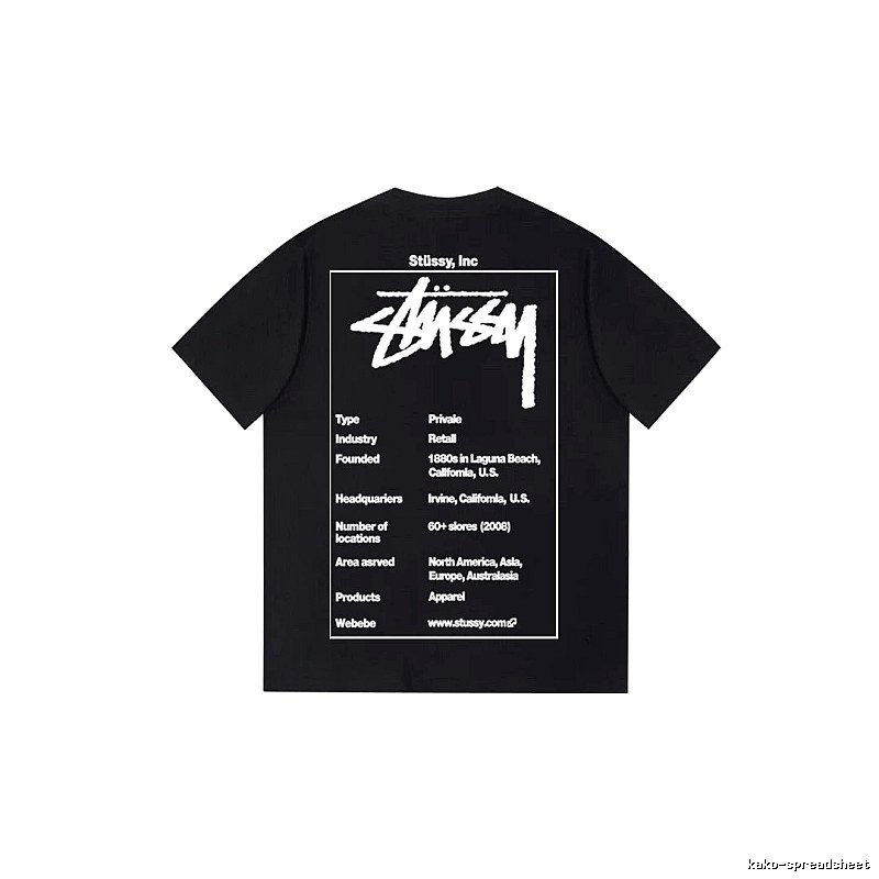 Stussy Travel Graphic T-shirt Black White Stussy with Modern Look