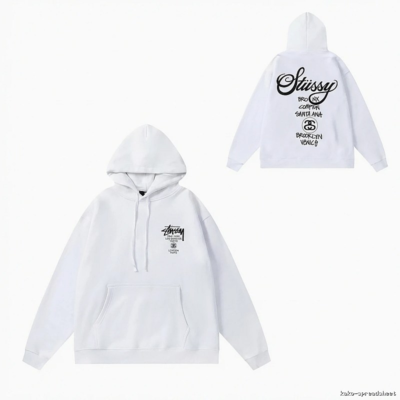 Stussy trendy and cool style white hoodie