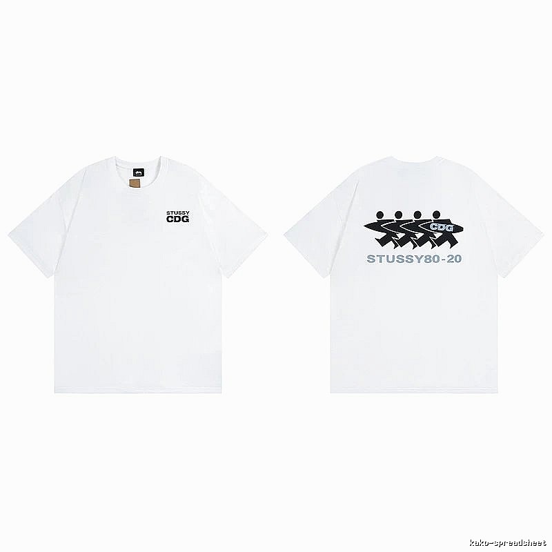 Stussy White Spider Graphic T-Shirt Clean Colorway Logo