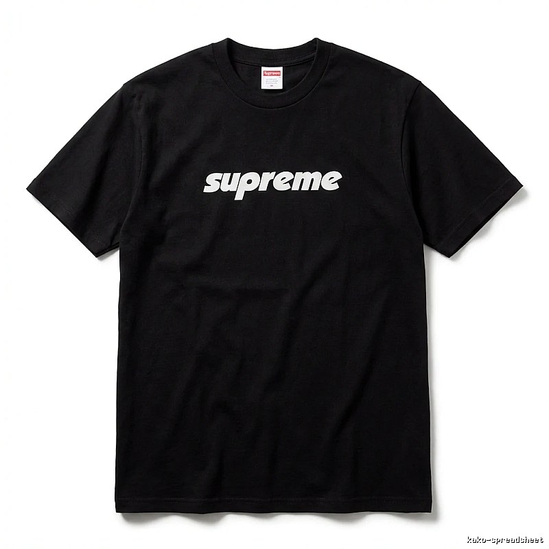 Supreme basic black T-shirt