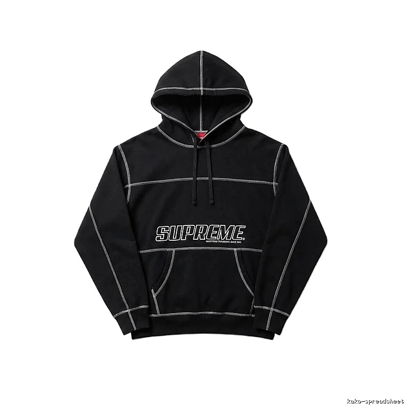 Supreme basic street style black sweatshirt
